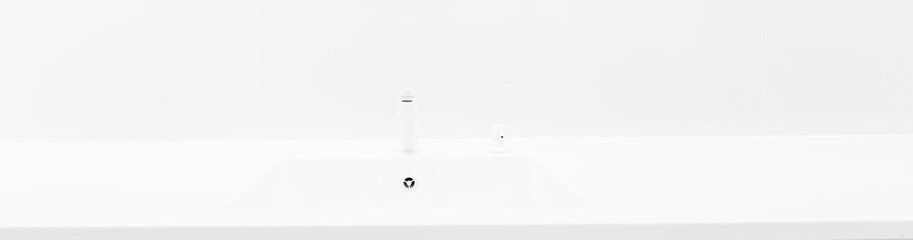  Integrated acryl sink and faucet and pump dispenser