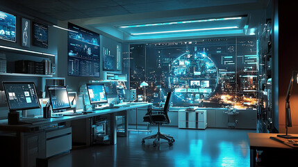 A high-tech lab where engineers are exploring the integration of ambient computing in smart homes