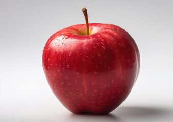 red apple in studio setting