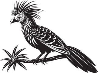 Naklejka premium hoatzin vector bird illustration design transparent background