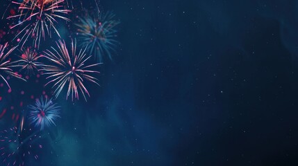 Fireworks Display Against a Night Sky