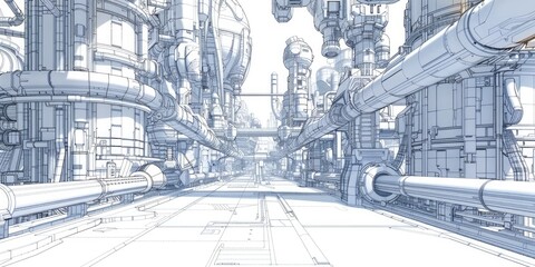 An architectural drawing of an elegant Art building