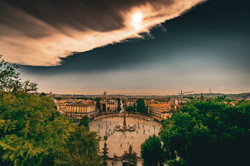 Piazza di Popolo, Rzym, Włochy