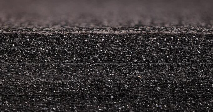 foam material for insulation of buildings and packaging of goods, soft black foam material for construction and storage
