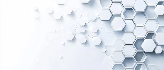 Modern vector banner design with geometric hexagon pattern on white background – stylish abstract graphics for web design, marketing materials, and digital projects