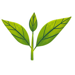 Fresh leaf sprouts environmentally sustainable concept 