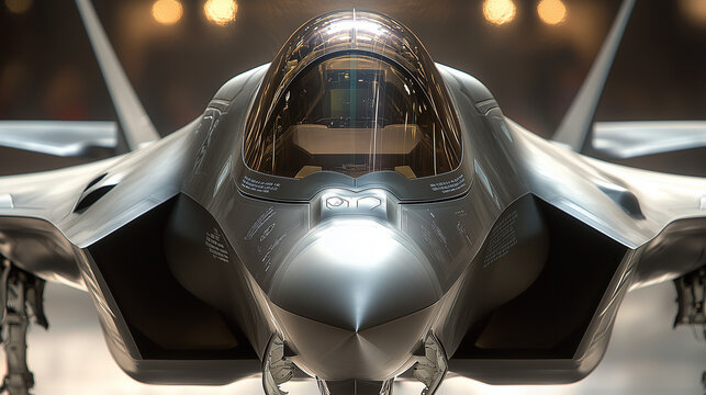 F-35 Lightning II Stealth Fighter Jet Cockpit Closeup 