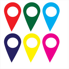 Location icon. Place symbol. GPS sign. Flat isolated vector illustration on white background.