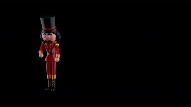 Christmas Nutcracker Dance 1, Animation.Full HD 1920&times;1080. Alpha Transparent.