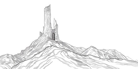 An architectural drawing of an elegant Art building