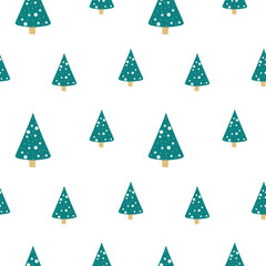 Obraz premium Simple pine trees seamless pattern