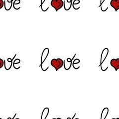 Big Love Seamless Pattern Design