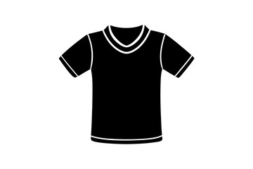 T-Shirt Silhouette Icon on White Background Fashion Vector