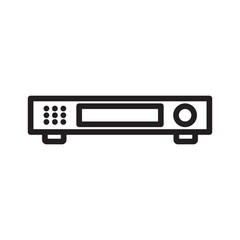 Dvd CD Player icon line vector design template in trendy style