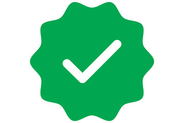 Verified badges. Whatsapp, Facebook, Instagram, TikTok and Twitter. Profile verification icons. Isolated on white background. Vector