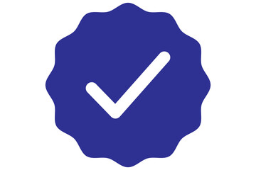 Verified badges. Whatsapp, Facebook, Instagram, TikTok and Twitter. Profile verification icons. Isolated on white background. Vector