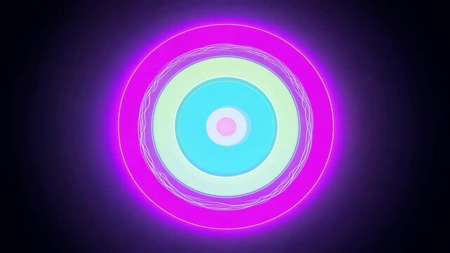 Neon Circle Colorful Animated Background