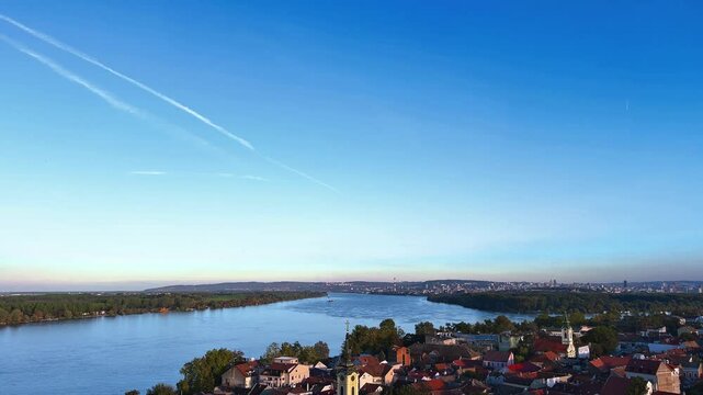 the historic Zemun district, the quay along the Danube River offers a charming, old-town feel with cobblestone paths, quaint riverside cafes, and colorful architecture