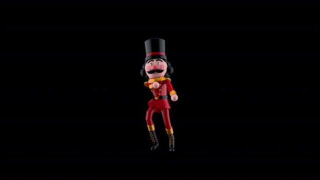Christmas Nutcracker Dance 10, Animation.Full HD 1920&times;1080. Alpha Transparent.