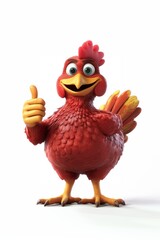 Obraz premium Cute cartoon character of turkey. Thanksgiving holiday celebration.