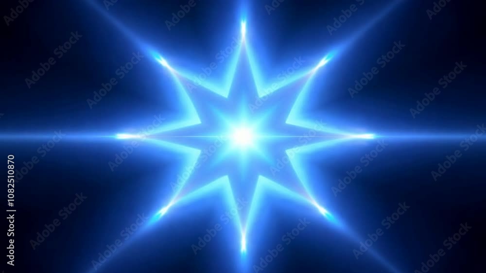 Poster vibrant blue star design abstract background with glowing light and geometric shine, creating dynami
