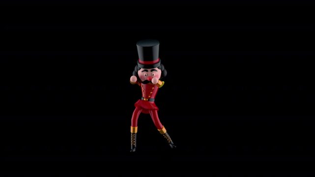  Christmas Nutcracker Dance 5., Animation.Full HD 1920&times;1080. Alpha Transparent.