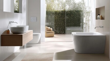 modern bathroom design concept