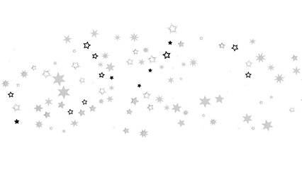 Abstract image of silver stars against a black background.