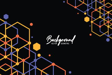 Hexagons Design abstract background with geometric shapes EPS 10