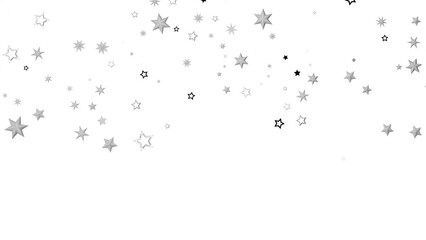 An abstract image featuring white stars scattered against a black background. The stars are arranged in a random pattern, creating a sense of movement and energy.