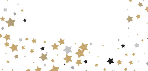 Journey to the Cosmos: Immerse Yourself in a 3D Gold Stars Rainfall