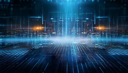 High-Tech Pathways in a Futuristic Network