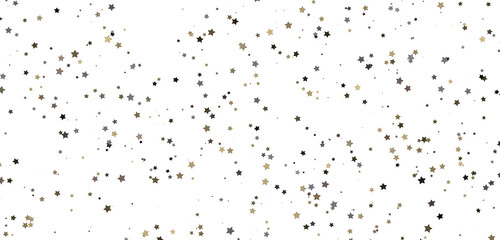 A Shower of Celestial Beauty: 3D Gold Stars Rain Illustration Bedazzles