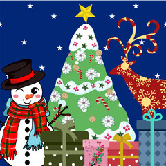 Christmas Seamless Pattern. Vector Illustrator Digital file Download for print, printable, wallpaper, background, book cover, card, decoration and many projects.