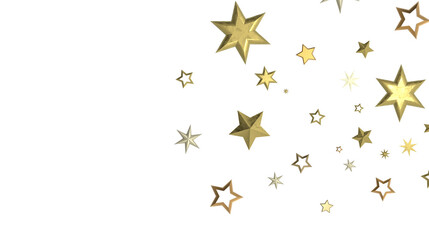 Cascading Christmas Constellations: Brilliant 3D Illustration Showcasing Falling Festive Star Patterns
