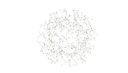 abstract lines with dots over dark background.