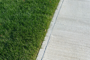 lawn and pavement