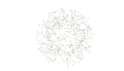 abstract lines with dots over dark background.