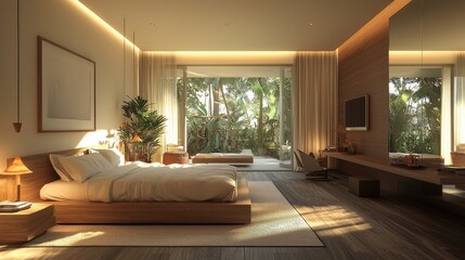 Modern minimalist style villa decoration design