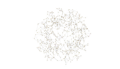 abstract lines with dots over dark background.