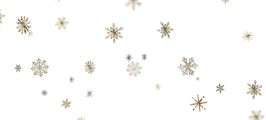 Snowflake Bliss: Striking 3D Illustration Showcasing Falling Holiday Snowflakes