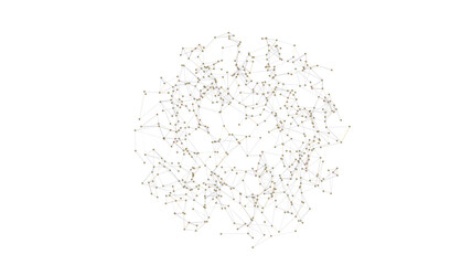 abstract lines with dots over dark background.