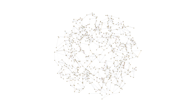 abstract lines with dots over dark background.
