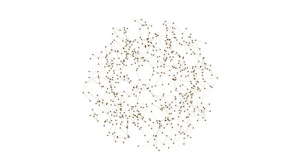 abstract lines with dots over dark background.