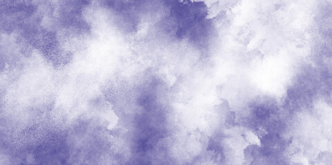 abstract Soft purple texture with gentle gradients, purple background with white center and old vintage texture, transparent clouds in the sky toned purple, Watercolor painting on canvas with  white.