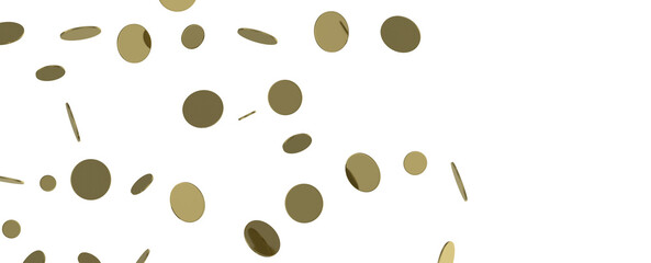 Golden Rainfall: Astonishing 3D Illustration of Golden Confetti Shower