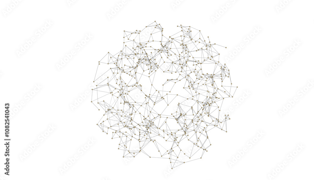 Aufkleber abstract lines with dots over dark background.
