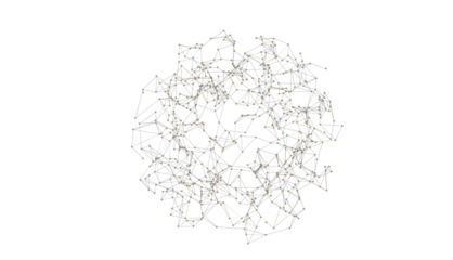 abstract lines with dots over dark background.