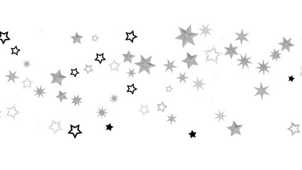 A digital illustration featuring white stars on a black background creating an abstract and cosmic starry night.
