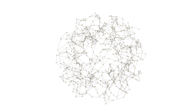 abstract lines with dots over dark background.